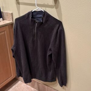 Tommy Bahama Men's dark grey half zip shirt
